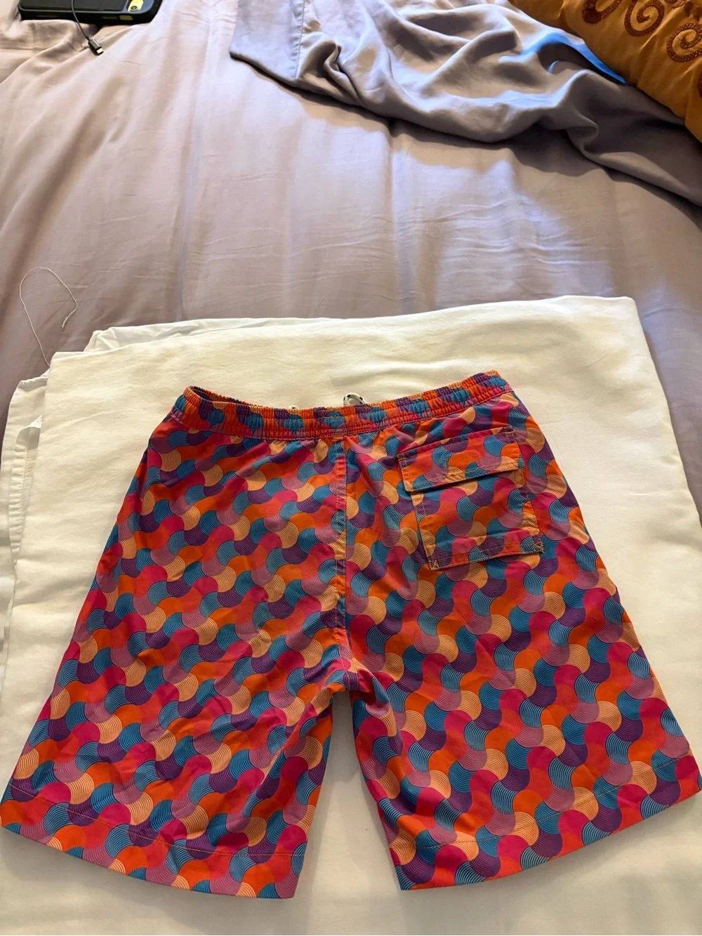 Swim Trunks Boy’s Psycho Bunny Retro Wave Design 10/12